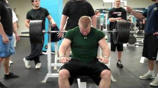 19 year old benches 500lbs raw [upl. by Cherri]