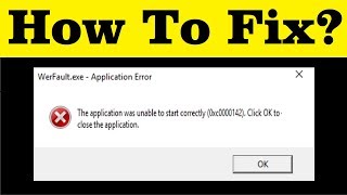 How To Fix WerFaultexe Application Error In Windows 7810 [upl. by Notfilc]