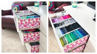 How I Organize amp Embellish My Dresser  Konmari Drawer Organization amp DIY Dividers [upl. by Bartie]