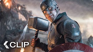 Captain America Lifts Thors Hammer Mjolnir Scene  AVENGERS 4 Endgame 2019 [upl. by Matejka]