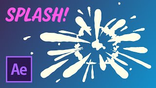 Splash animation  using NEW tapered shape strokes  After Effects Tutorial [upl. by Sreip527]