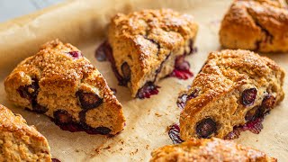 Eggless Blueberry Scones with Whole Wheat Flour [upl. by Warford947]