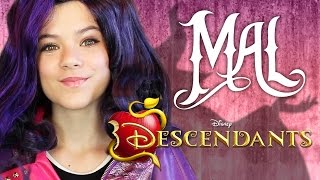 DISNEY DESCENDANTS MAL MAKEUP TUTORIAL  KITTIESMAMA [upl. by Eninej]