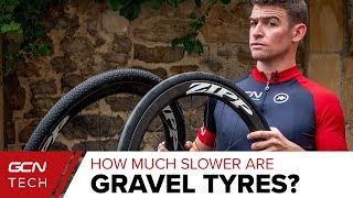 Gravel Vs Road Tyres  How Much Slower Are Gravel Tyres [upl. by Nosnah572]