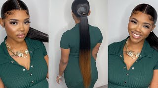 Frontal Ponytail On Natural Hair 🔥  Highly Requested Video ‼️  Curly Me Hair 😍 [upl. by Dibb]