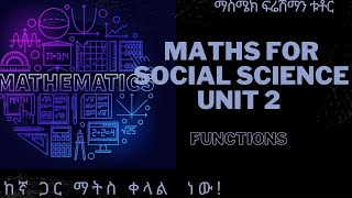 MATHS FOR SOCIAL SCIENCE UNIT 2 PART 1 [upl. by Radek454]