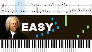 Toccata and Fugue in D Minor  Bach  Piano Sheet Music EASY [upl. by Rorry]