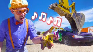 Blippi Excavator Song  Geckos Garage Songs  Childrens Music  Vehicles For Kids [upl. by Sarnoff]