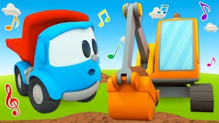 Sing with Leo the Truck The excavator song for kids Cartoons amp kids songs [upl. by Ecyrb]