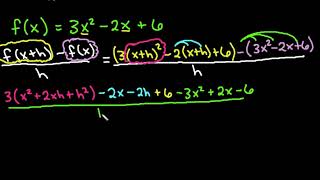 Difference Quotient  Quadratic Function [upl. by Ailiec]