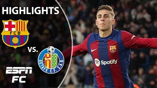 Barcelona vs Getafe  LALIGA Highlights  ESPN FC [upl. by Vinia]