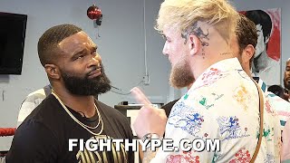 HIGHLIGHTS  HEATED JAKE PAUL VS TYRON WOODLEY TRASH TALK PRESS CONFERENCE FIRST ENCOUNTER [upl. by Shaylah]