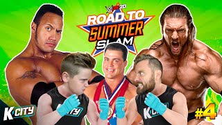 The Rock vs Triple H vs Kurt Angle Road to SummerSlam Tower Level 4 in WWE 2k20 KCITY GAMING [upl. by Werra]