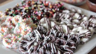 How to Make Chocolate Covered Pretzels  Tutorial [upl. by Krilov]