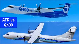 ATR 72 vs Bombardier Q400 Dash 8 Turboprop Aircraft comparison [upl. by Eirena105]