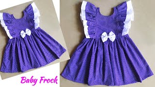 Beautifull Frill Baby Frock Cutting and Stitching [upl. by Abramson677]