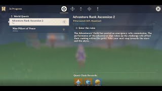 Genshin Impact Adventure Rank Ascension 2  Ascend Clear the Ruins World Level 3 [upl. by Rorry]