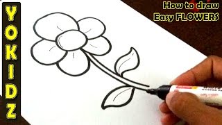 How to draw easy FLOWER [upl. by Vharat]