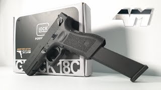 UMAREX GLOCK 18C  ELITE FORCE GLOCK 18C  Full Auto Glock  Airsoft Unboxing Review [upl. by Alcock516]