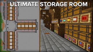 Minecraft Storage Room with Automatic Sorting System  2 Million Item Capacity [upl. by Tymothy]