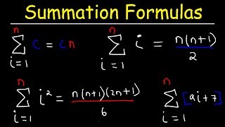 Summation Formulas and Sigma Notation  Calculus [upl. by Frohman244]