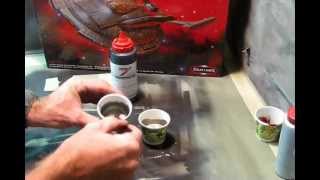 Polar Lights 1350 Scale Enterprise NX01 Buildup PT 1 Painting The Hull [upl. by Rambert]