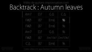 Autumn leaves  Les feuilles mortes 120 bpm  Backing track [upl. by Aiva]