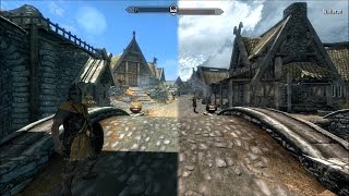 Skyrim Legendary Edition vs Skyrim Special Edition Graphics Comparison PC [upl. by Sammons]