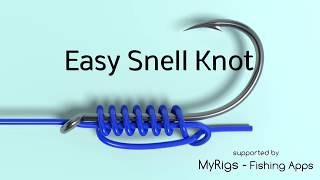 Easy Snell  Fishing Hook Knot Animated [upl. by Enelrad552]