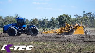 KTec 28 Wide Land Leveler Working in Australia [upl. by Morty651]