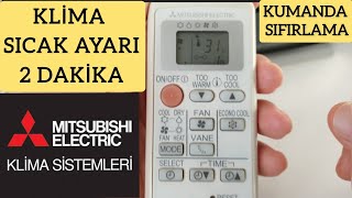 KLİMA SICAK AYARI Mitsubishi electric [upl. by Neirda]