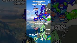 Relationships with USA map globalmapper europe mapper mapping mapology geography worldmap [upl. by Ahsena]