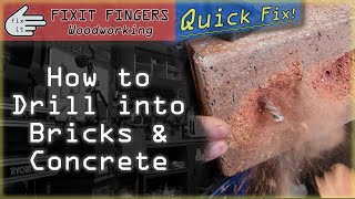 How to Drill into Bricks amp Concrete with a Hammer or Rotary SDS Drill [upl. by Ardella968]