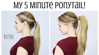 My 5 Minute Ponytail Routine  KayleyMelissa [upl. by Clevey]