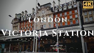 London Victoria Station Walk Through England 4K [upl. by Ahsirtal]