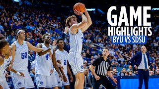 BYU Mens Basketball vs San Diego State  Game Highlights 2023 [upl. by Arba932]