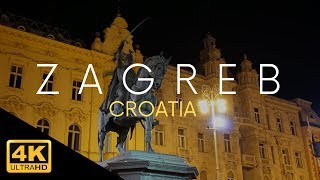 Zagreb 4k Croatia At Night [upl. by Isteb53]