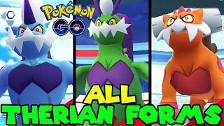 ALL THERIAN FORMS in Pokemon GO  Thundurus Tornadus amp Landorus [upl. by Nemzaj526]