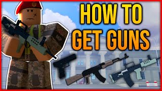 How To Get Guns  British Army Sandhurst ROBLOX [upl. by Irodim723]