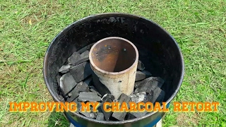 Building a small charcoal retort part 2 [upl. by Eidnalem148]