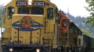 HD Rare 5 engine freight train PW 2303 42909 [upl. by Mazonson]