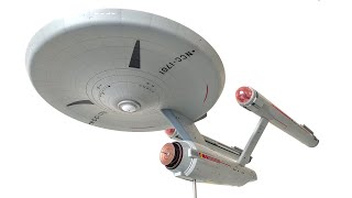 Polar Lights 1350 Star Trek USS Enterprise NCC1701 build review [upl. by Ennovyhs]