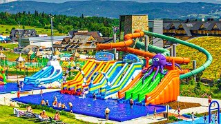 Waterslides at Terma Bania in Poland [upl. by Eiffub]