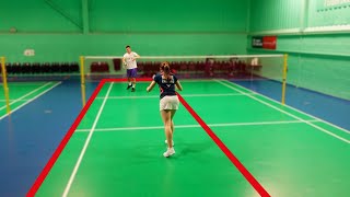 Badminton Training On A HalfCourt  8 Exercises To Improve Your Game [upl. by Katharine765]