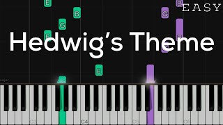 Hedwig’s Theme  Harry Potter  EASY Piano Tutorial Arr by Dan Coates [upl. by Welles]