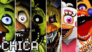 Evolution of Chica in FNAF 20142018 [upl. by Burrell10]