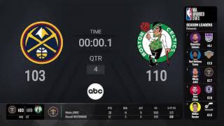 Denver Nuggets  Boston Celtics  NBA on ABC Live Scoreboard [upl. by Eseila]