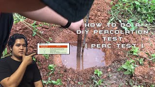 HOW TO DO A DIY PERCOLATION TEST  PERC TEST [upl. by Monagan873]