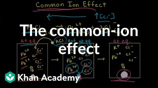 The commonion effect  Equilibrium  AP Chemistry  Khan Academy [upl. by Arinaid]