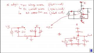 DC and AC analysis for MOSFET Transistor [upl. by Yntrok]